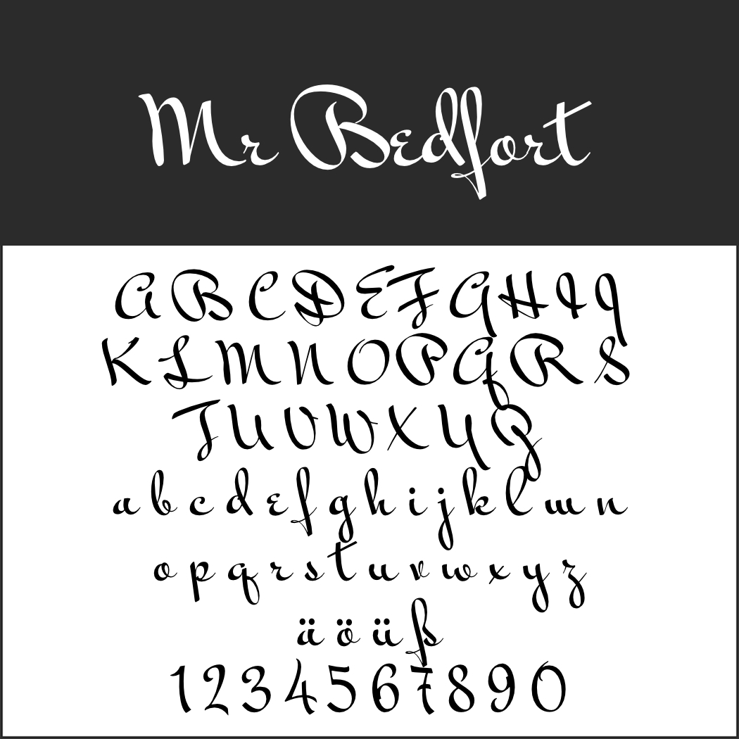 Amerikanische Schrift: Mr Bedfort