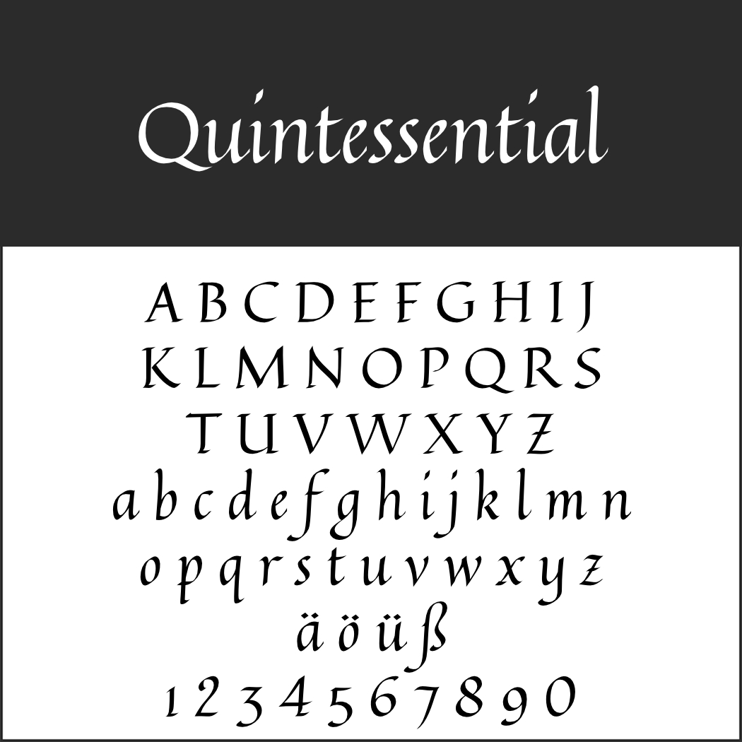 Schriftart: Quintessential