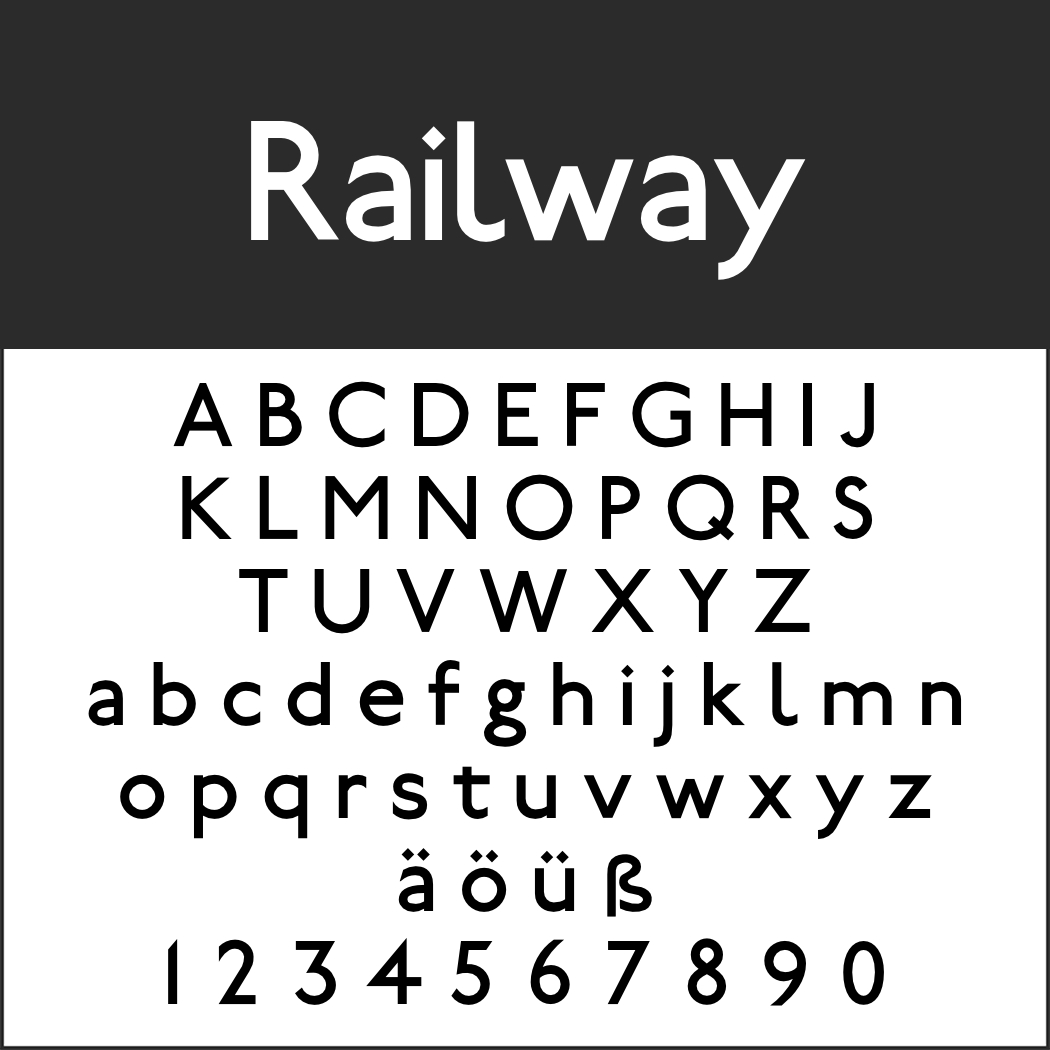 Englische Schrift: Railway