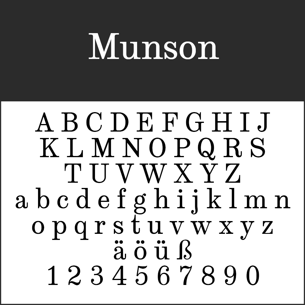 Englische Schrift: Munson