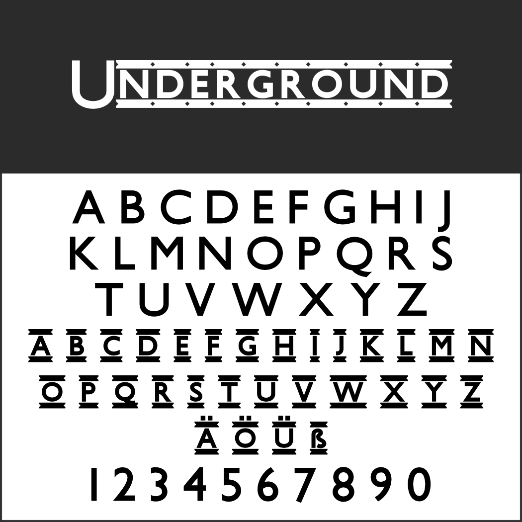 Schriftart: Underground