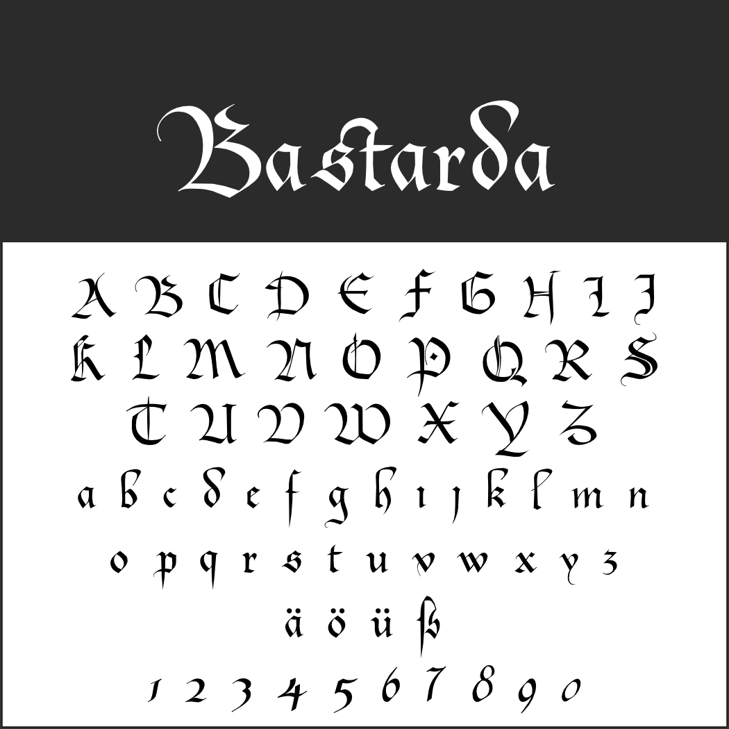 Renaissance-Schrift: Bastarda