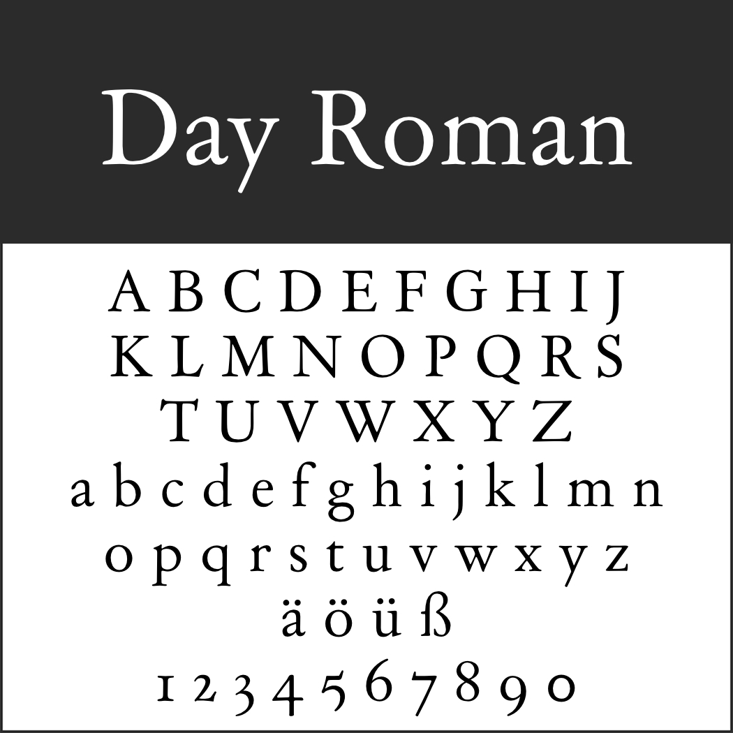 Renaissance-Schrift: Day Roman