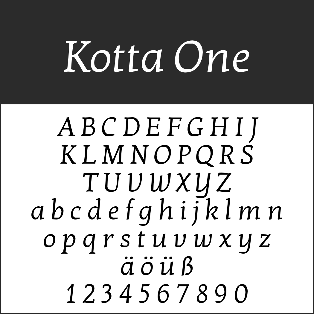 Renaissance-Schrift: Kotta One