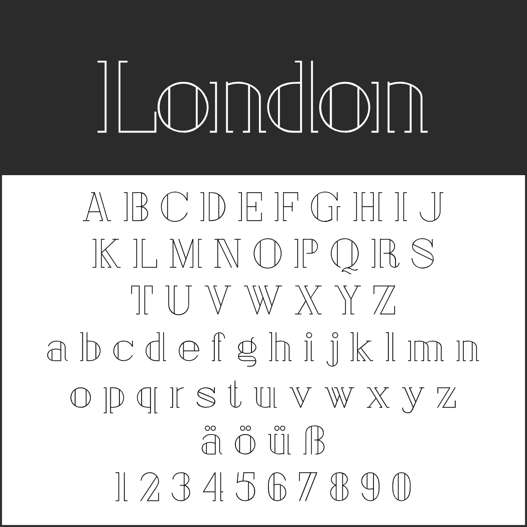 Verspielter Font: London