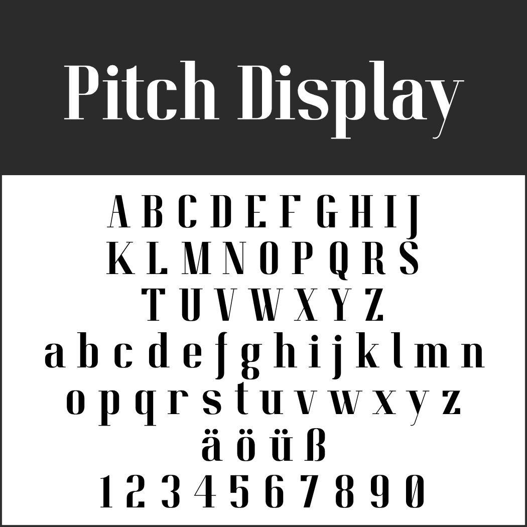 Display Font: Pitch Display