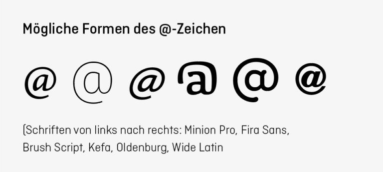 atZeichen oder Adresszeichen im Einsatz Wir zeigen, wie’s geht