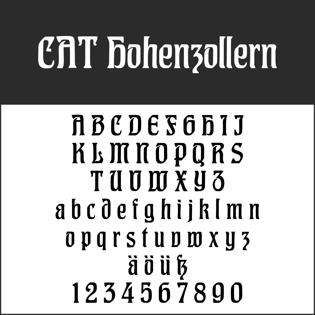 Deutsche Schrift: CAT Hohenzollern