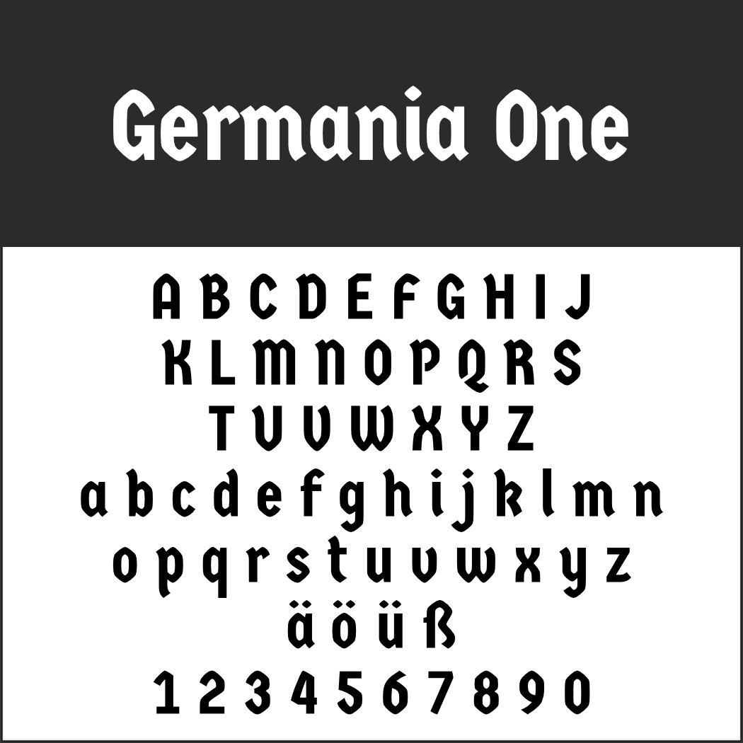 Klassische Font: Germania One