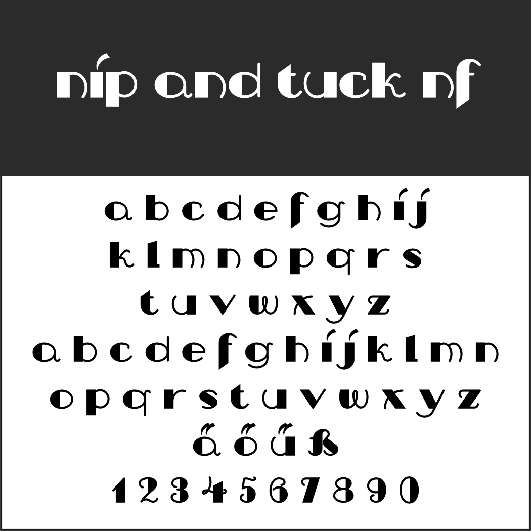 Art-déco-Font: Nip and Tuck NF