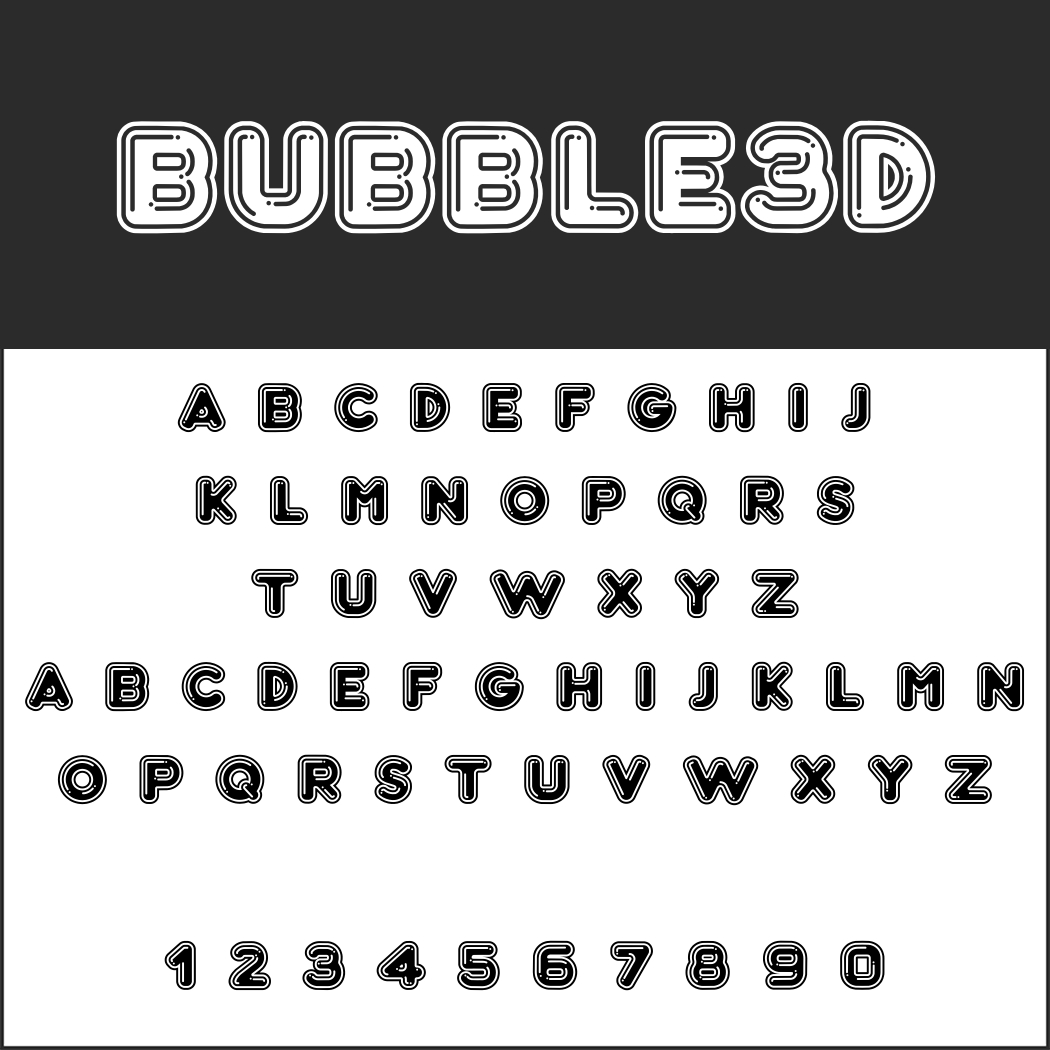 Bubble-Schrift: Bubble3D