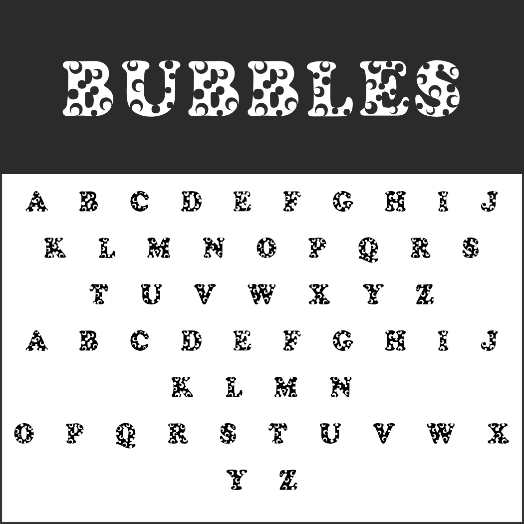 Bubble-Schrift: Bubbles