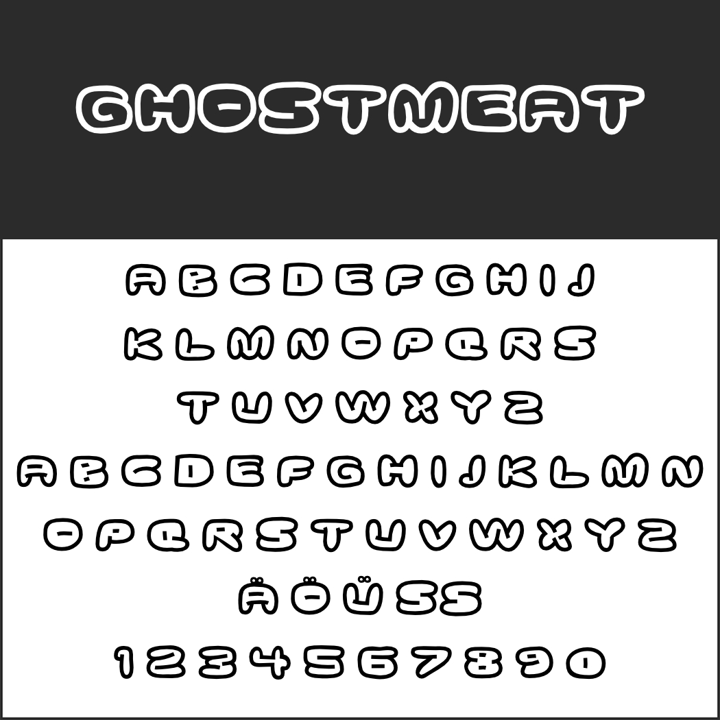 Bubble-Schrift: Ghostmeat