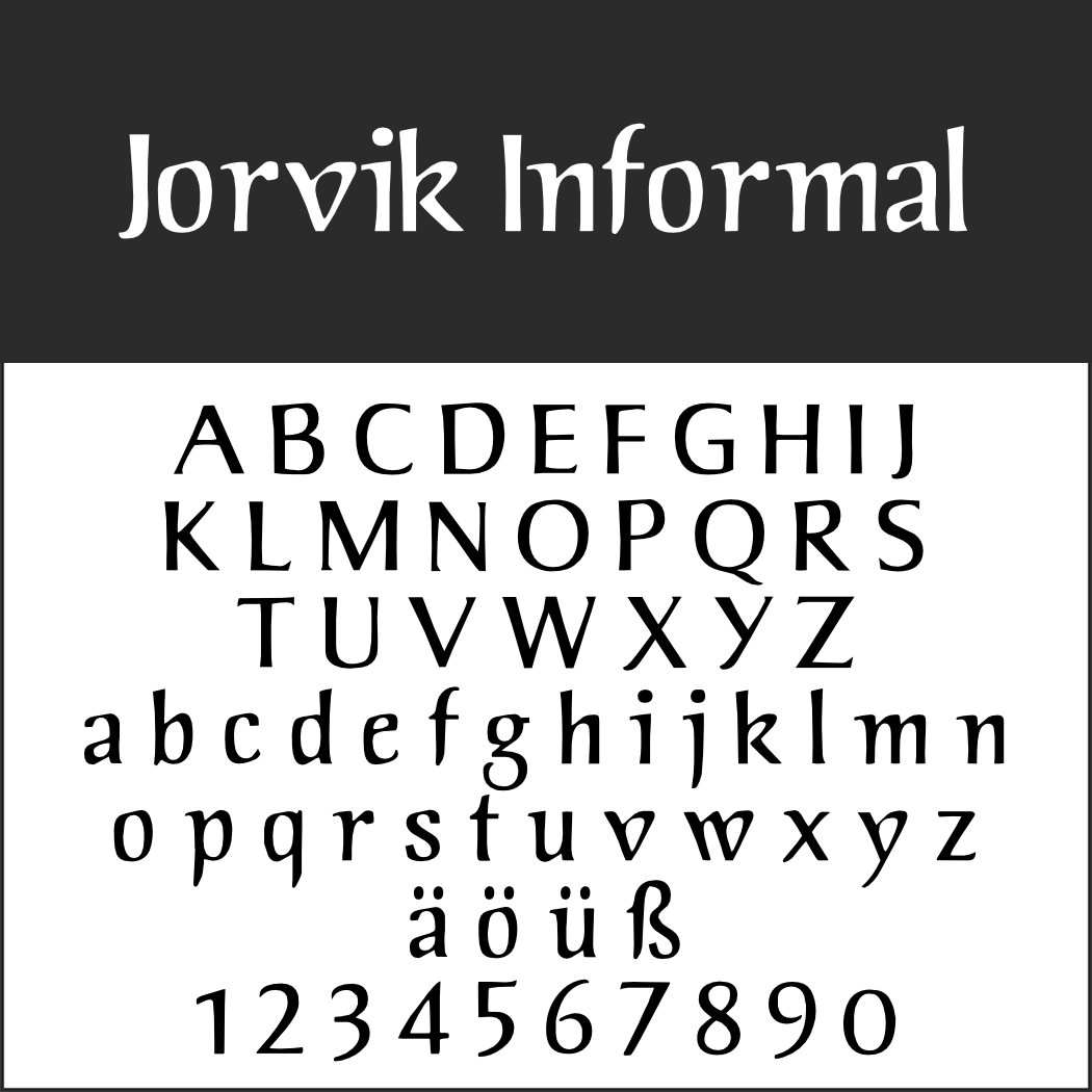 Nordische Schriftart: Jorvik Informal