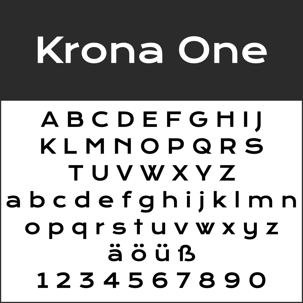 Nordische Schriftart: Krona One