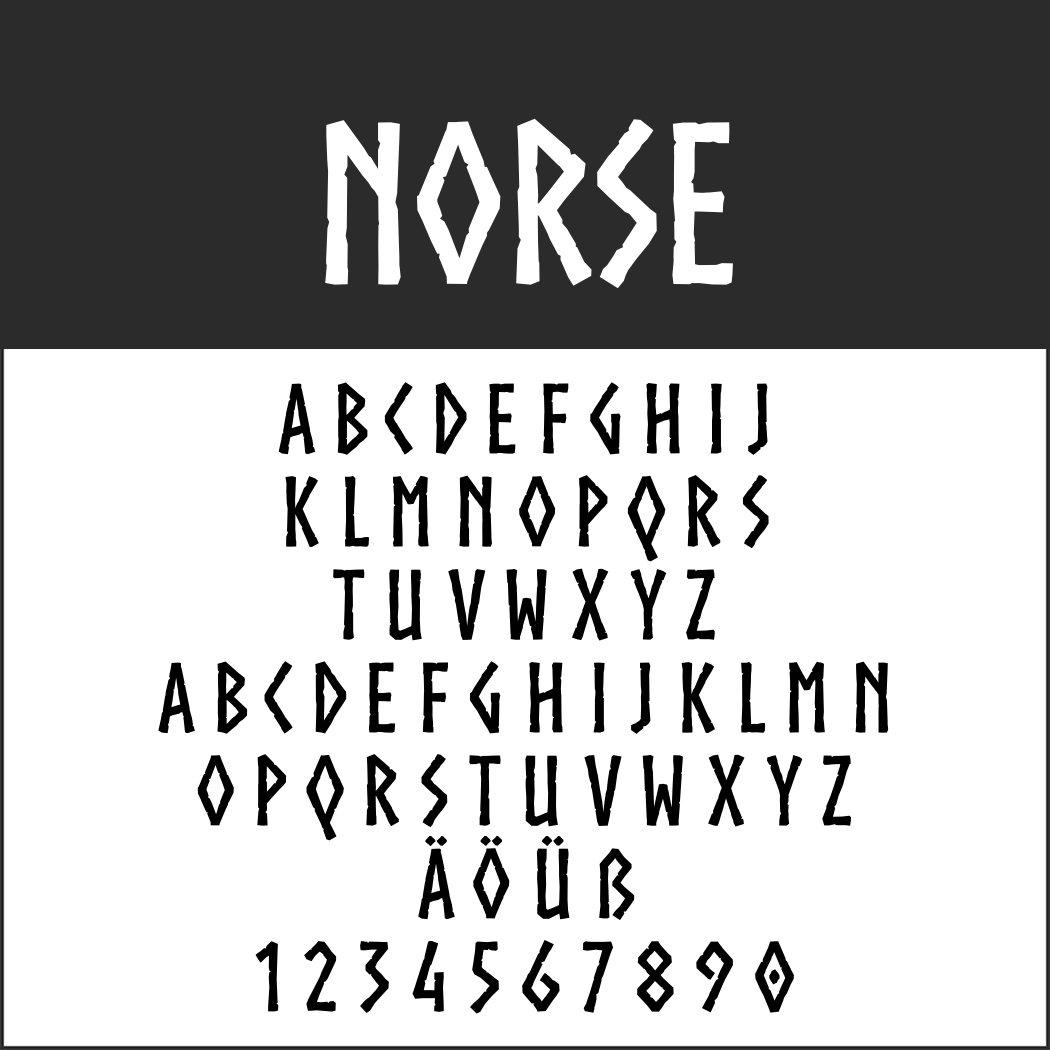 Nordische Schriftart: Norse