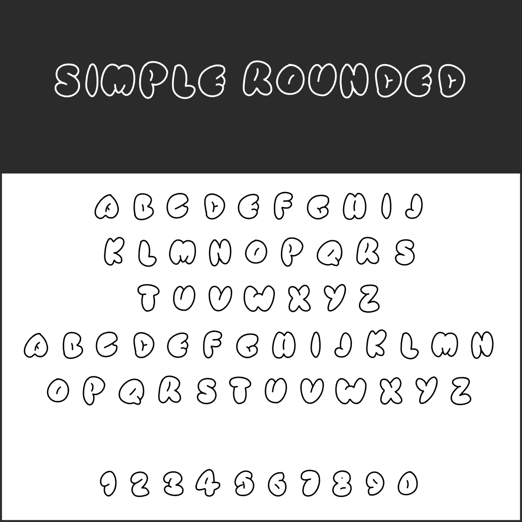Bubble-Schrift: Simple Rounded