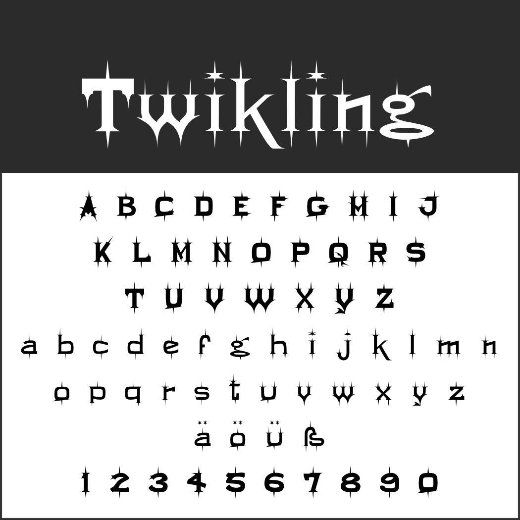 Schriftart: Twinkling