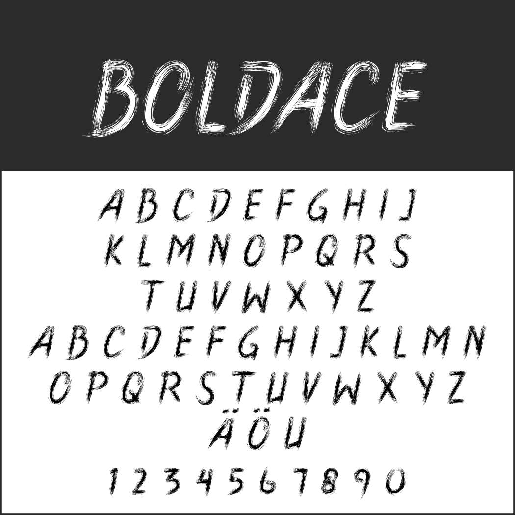 Schriftart: Boldace