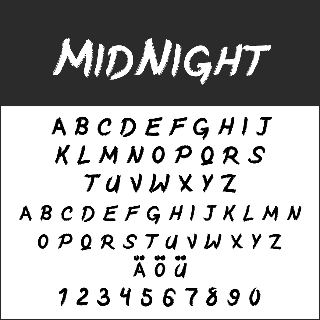 Anime-Schrift: MidNight