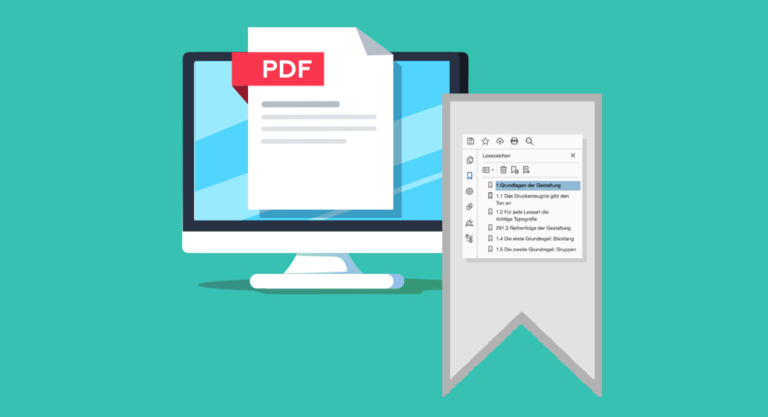 Inhaltsverzeichnis im PDF mithilfe von Lesezeichen erstellen