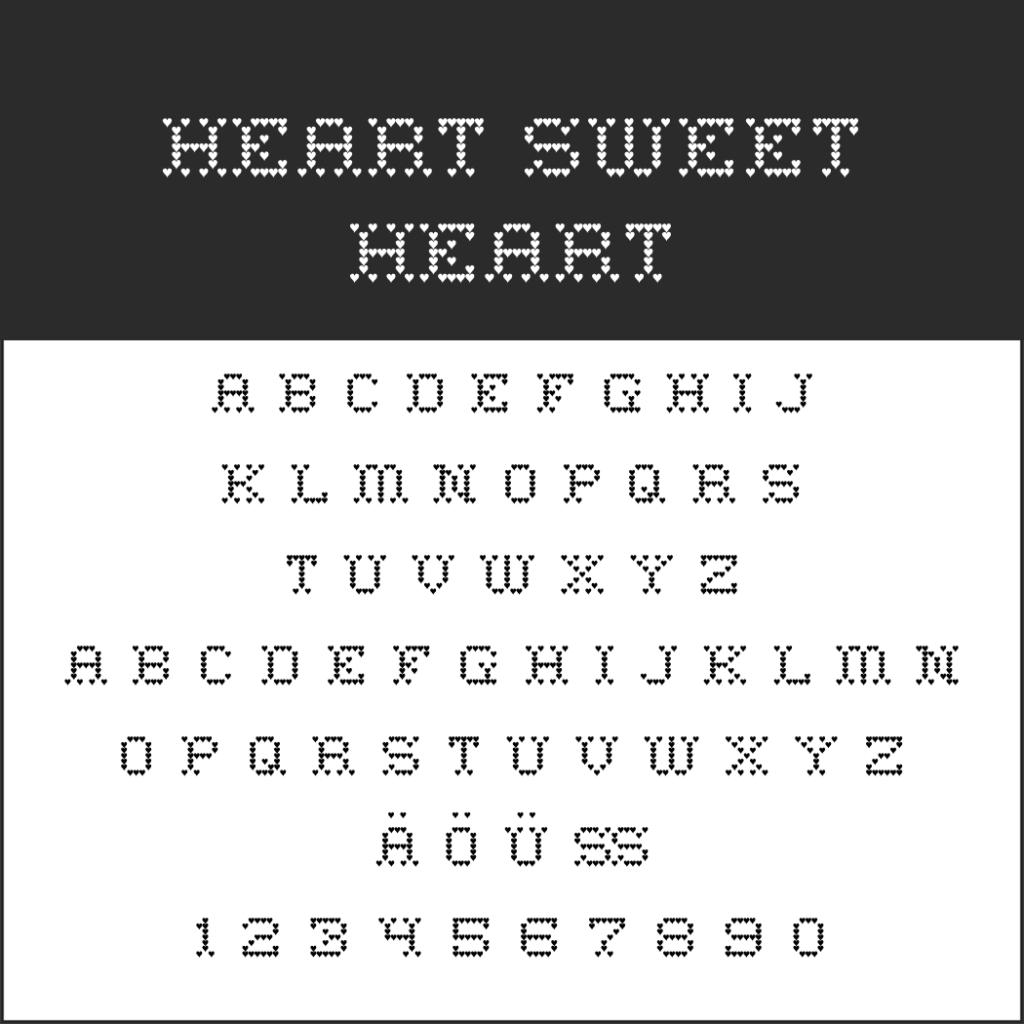 Schriftart Mit Herzen Gratis Fonts