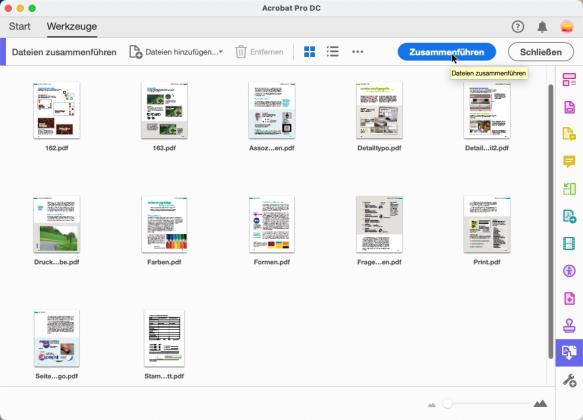 Mehrere PDFs auf dem Macintosh drucken