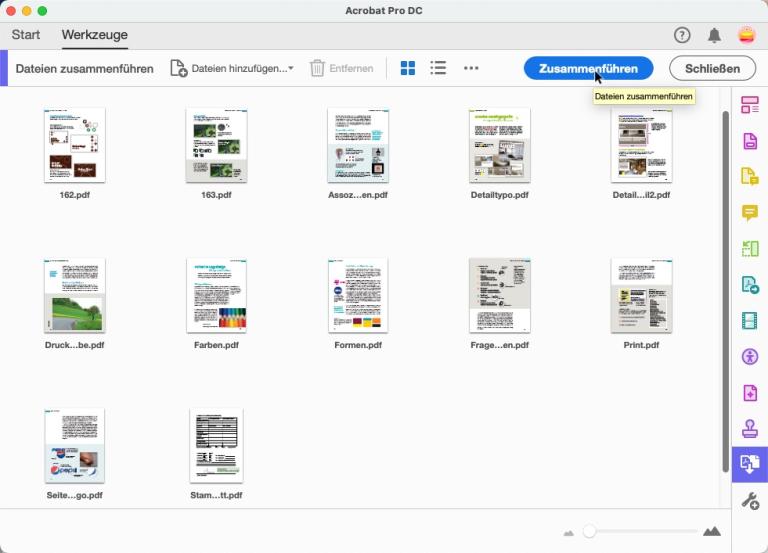 Mehrere PDFs auf dem Macintosh drucken