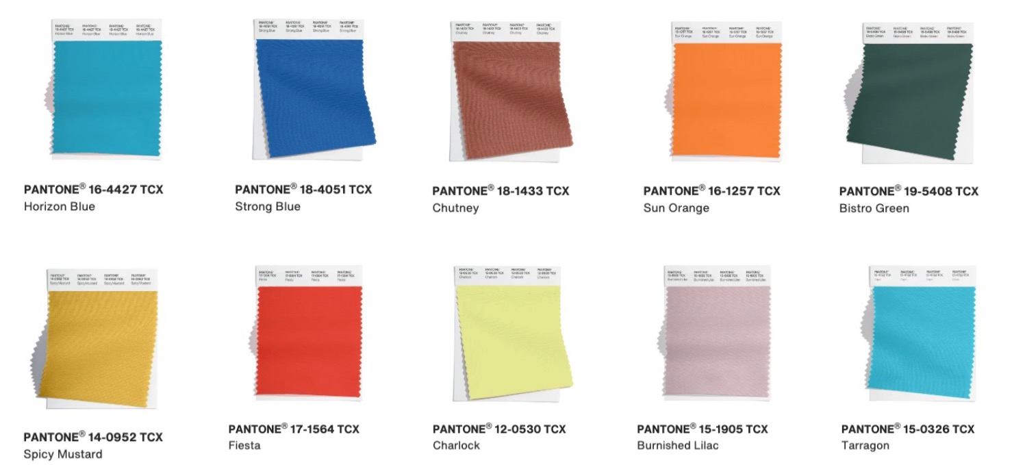 Pantone Trendfarben 2024 - Muster