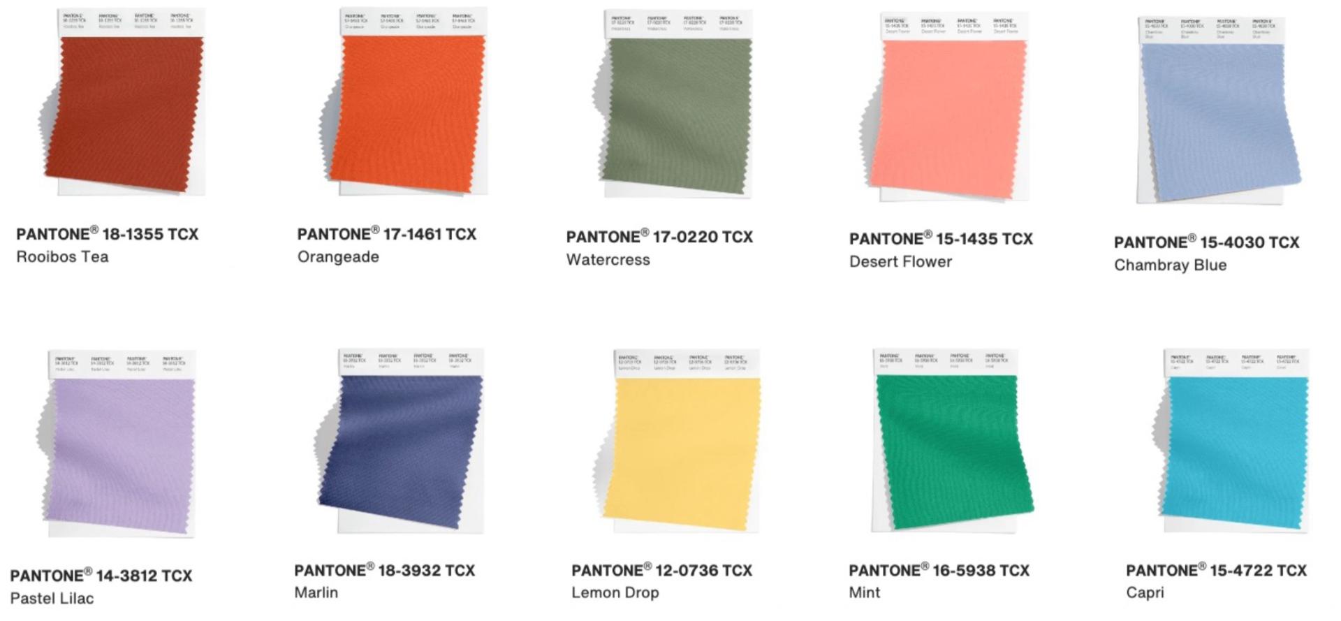 Pantone Trendfarben 2024 - Muster 2